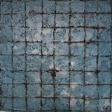 Embrasure carrés bleux
